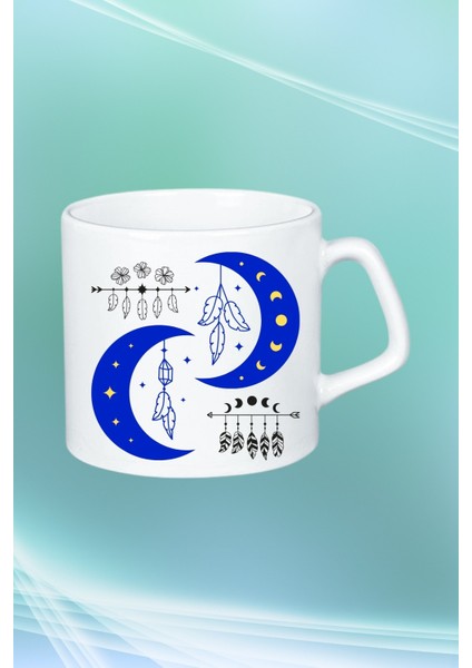 Zodyak Düş Kapanı Baskılı Afilli Kupa Bardak Çay Kahve Fincanı