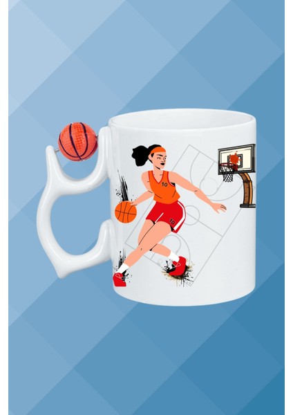 Basketboll Toplu Basket Sever Kupa Bardak Çay Kahve Fincanı Kadın Oyunculu-13