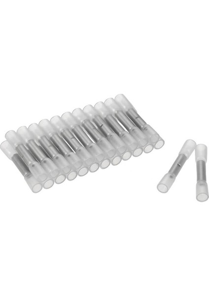 - 100 Adet - Bht-05 Isıyla Daralan Makaron 9A 0.3-0.5mm² Su Geçirmez Konnektör - Beyaz
