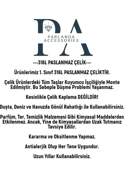 Parlanda Accessories Beyaz Sedef Taşlı Çoklu Yoncalı Çelik Kolye Gold Renk