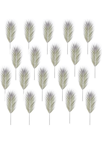 20 Adet Simülasyon Bitki Tek Şube Palmiye Yaprağı Gevşek Kuyruk Ayçiçeği Yaprağı Ev Düğün Oturma Odası Çiçekler ve Yapraklar (Yurt Dışından)