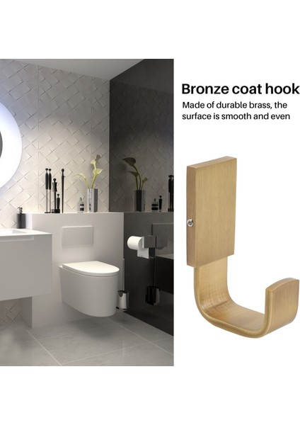 Banyo Havlusu Ceket Askısı Antika Pirinç Havlu Bornoz Askısı Banyo Mutfak Için Gömlek Tutucu Duvara Monte Fırçalanmış Bronz, 1 Adet (Yurt Dışından)