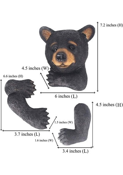 Ayı Heykeli Bahçe Dekoru Ağaç Huggers - Ayı Ağacı Peeker Bahçe Süslemesi Dış Mekan Dekoru Yard Art (Yurt Dışından) indirimleri