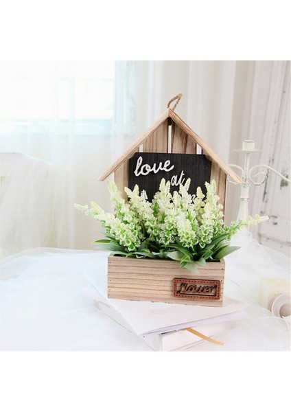 Rustik Duvara Monte Ahşap Ev - Çiçek Etli Bitkiler Bonsai Tutucu Sergileme Raf Ev Dekor C (Yurt Dışından) fiyatları