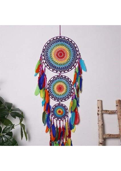 Hint Tarzı Üç Halkalı Dream Catcher Ev Dekorasyon Kolye Rüya Tuzağı Şenlikli Dekorasyon Kolye (Yurt Dışından) indirimleri