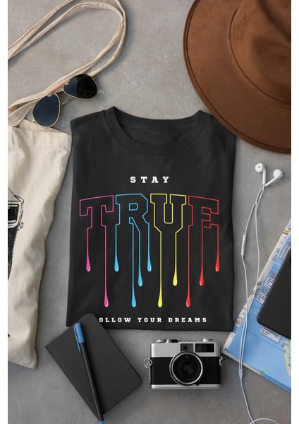 Unisex Pamuklu Oversize Tshirt Stay True