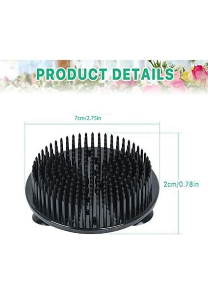 6 Parça Çiçek Kurbağa, 2.75 Inç Plastik Çiçek Pimleri, 3 Mini Vantuzlu Düzenlemeler Için Çiçek Kurbağalar, Siyah (Yurt Dışından) fırsatları