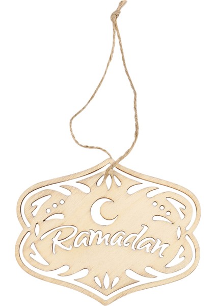 Ramazan Eid Mubarak Ahşap Plak Ay Islam Müslüman Eid Mubarak Asılı Kolye Dekorasyon Ev Diy Içi Boş 2 # (Yurt Dışından)