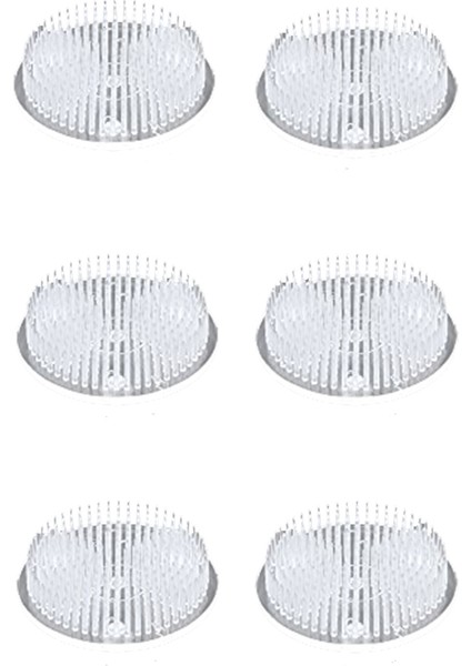 6 Parça Çiçek Kurbağası, 2.75 Inç Plastik Çiçek Iğneleri, 3 Mini Vantuzlu Düzenlemeler Için Çiçek Kurbağaları, Şeffaf (Yurt Dışından)