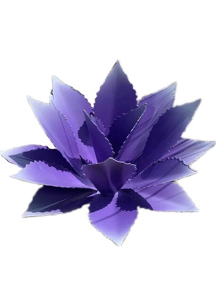 Rustik El Boyalı Metal Agav, Rustik Heykel, Dıy Agave Bitki Ev Dekor Agave Bahçe Süsleri Mor (Yurt Dışından)