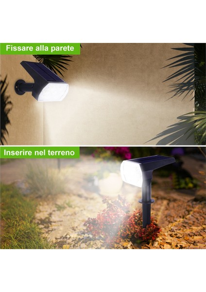 Güneş Enerjili Spot Dış Mekan, 2'si 1 Arada Peyzaj Işıkları 7 LED Güneş Enerjili IP65 Duvar Işığı Bahçe Yolu Sundurması Için (Yurt Dışından) fiyatları