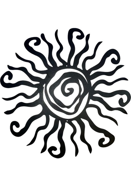 Sun Metal Duvar Sanatı Dış Mekan Dekoru - 11,8 Inç Pas Korumalı Duvar Heykeli - Bahçe Siyahı Için Mükemmel (Yurt Dışından)