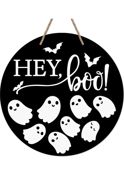 Cadılar Bayramı Ön Kapı Duvar Tabelaları Ahşap Asılı Dekor Çelenk Ev Partisi Açık Kapı Askısı (Yurt Dışından)