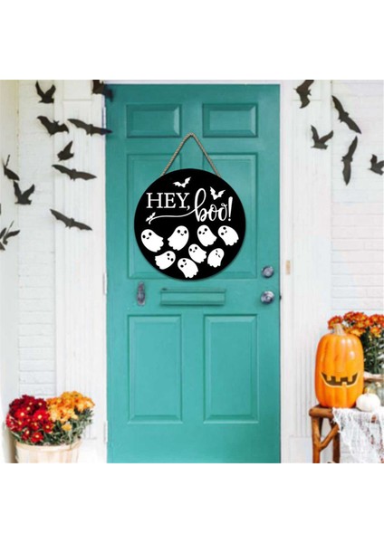 Cadılar Bayramı Ön Kapı Duvar Tabelaları Ahşap Asılı Dekor Çelenk Ev Partisi Açık Kapı Askısı (Yurt Dışından) fırsatları