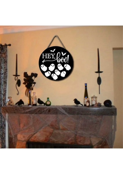 Cadılar Bayramı Ön Kapı Duvar Tabelaları Ahşap Asılı Dekor Çelenk Ev Partisi Açık Kapı Askısı (Yurt Dışından) indirimleri