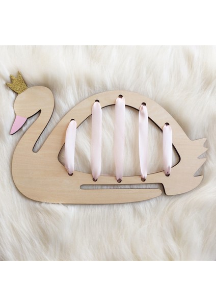 Iskandinav Tarzı Ahşap Kuğu Takı Depolama Bebek Saç Klipleri Tutucu Organizatör Asılı Duvar Süsleri Ev Dekor Fotoğraf Sahne Pembe (Yurt Dışından) fiyatları