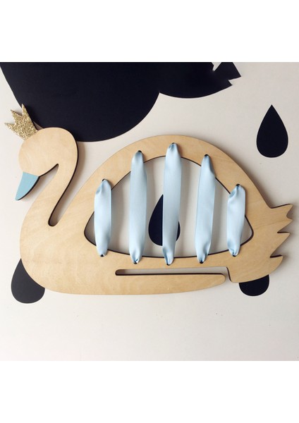 Iskandinav Tarzı Ahşap Kuğu Takı Depolama Bebek Saç Klipleri Tutucu Organizatör Asılı Duvar Süsleri Ev Dekor Fotoğraf Sahne Pembe (Yurt Dışından) modelleri