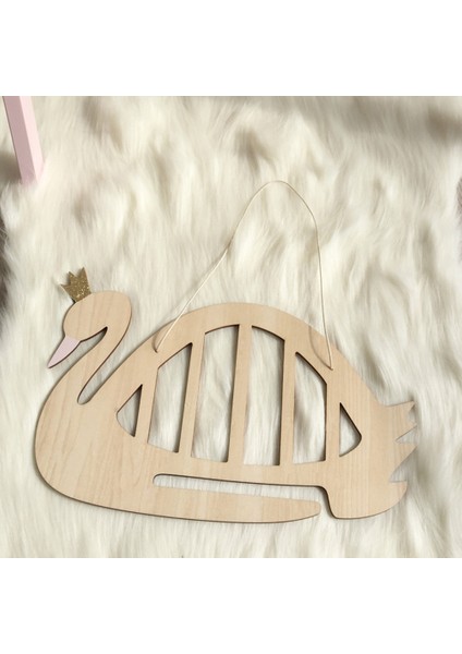 Iskandinav Tarzı Ahşap Kuğu Takı Depolama Bebek Saç Klipleri Tutucu Organizatör Asılı Duvar Süsleri Ev Dekor Fotoğraf Sahne Pembe (Yurt Dışından) indirimleri