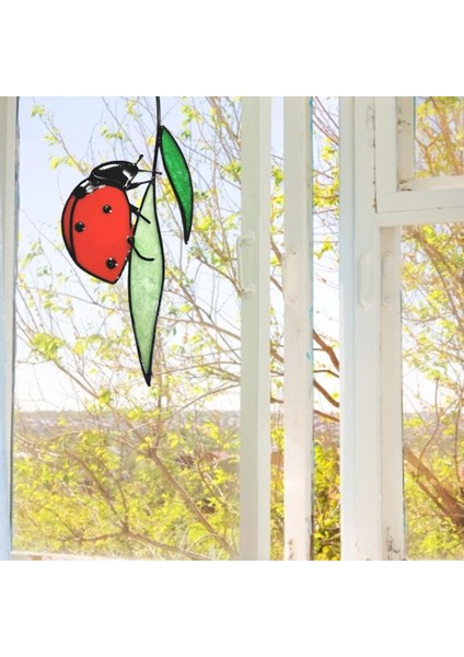 Moda Vitray Uğur Böceği Dekorasyon Metal Pencere Askı Süsleri Ev Ofis Dekorasyon Aksesuarları Için Kanca ile (Yurt Dışından) modelleri