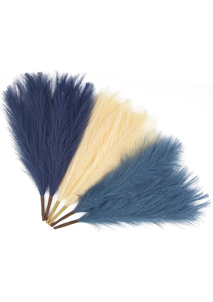 Pampas Çim Pembe 12 Adet 17.7 Inç, Sahte Pampas Çim Pembe Pampas Dekor, Yapay Pampas Çim Kısa Allık Düğün A (Yurt Dışından)