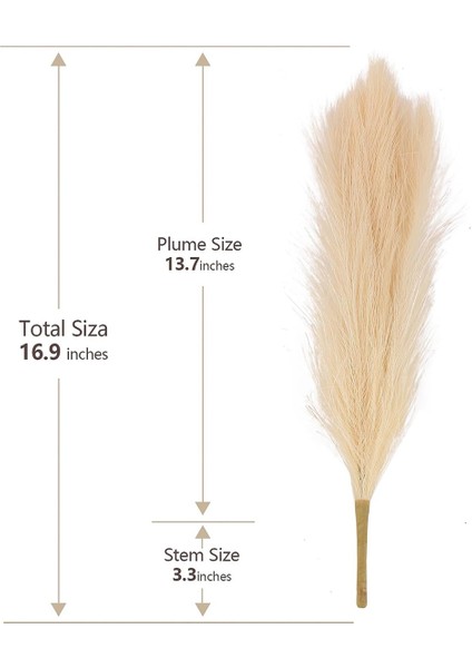 Pampas Çim Pembe 12 Adet 17.7 Inç, Sahte Pampas Çim Pembe Pampas Dekor, Yapay Pampas Çim Kısa Allık Düğün A (Yurt Dışından) fırsatları