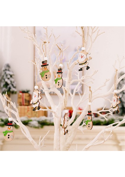 Melek Noel Süsleri, Melek -Santa- Süsler Noel Noel Ağacı Için Ahşap Süsler Asılı (Yurt Dışından)
