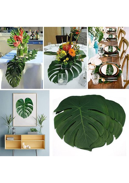 108 Paket Palmiye Yaprakları Yapay Tropikal Monstera-6 Tür Yapay Yeşil Palmiye Yaprağı Hawaii Luau Partisi Için Saplı (Yurt Dışından) modelleri