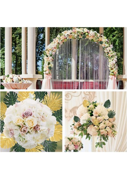 108 Paket Palmiye Yaprakları Yapay Tropikal Monstera-6 Tür Yapay Yeşil Palmiye Yaprağı Hawaii Luau Partisi Için Saplı (Yurt Dışından) fırsatları