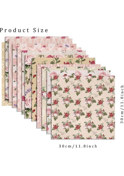 12X12 Inç Çift Taraflı Suluboya Çiçek Kart Stoğu, 24 Yaprak Bahar Mavi Gül Koleksiyon Defteri Kağıdı, Dıy Yapımı Kartları Için (Yurt Dışından)