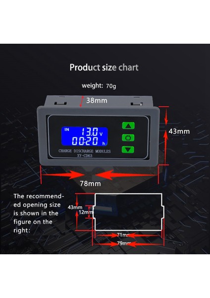 XY-CD63 CD63 30A Pil Şarj Kontrol Modülü Tam Güç Kapalı Koruması Düşük Gerilim Güç Koruyucu (Yurt Dışından)