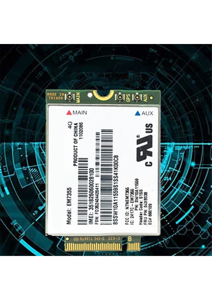 EM7355 Wwan Kartı + 2xantenna 04X6038 Ngff 4g Wifi Kartı X1 Karbon L440 L540 T440 T540P X240 (Yurt Dışından)
