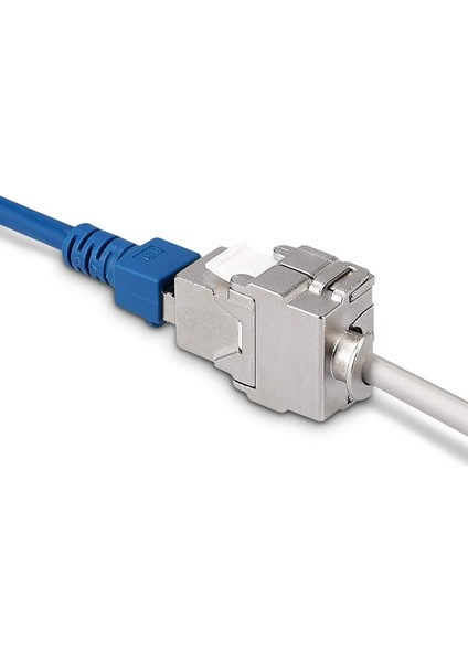 Modül Jakları - 12 Parça CAT6A Korumalı Jak RJ45 6A Ethernet Modülü 10 Gbit, Metal Muhafazalı (Yurt Dışından)