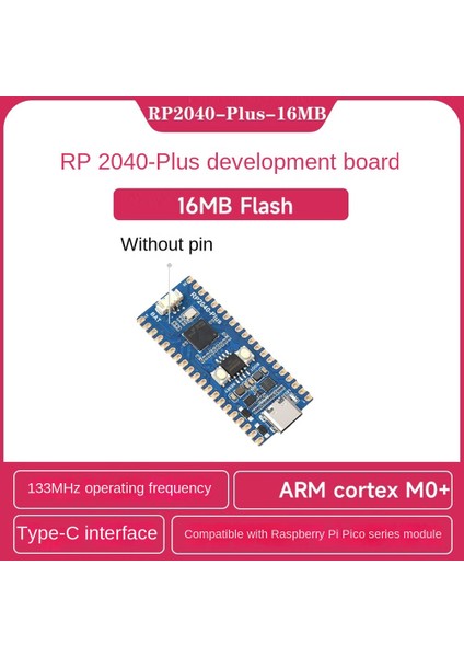RP2040 Plus Mikrodenetleyici Yükseltmesi RP2040 Çift Çekirdekli Işlemci 16MB Pico Için Çip Üzerinde Flash (Yurt Dışından) modelleri