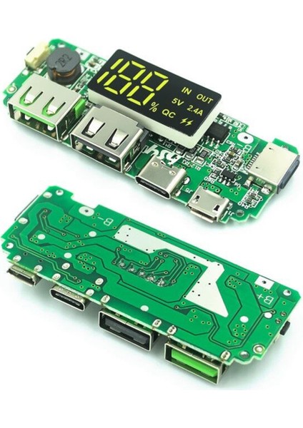 18650 Lityum Pil Dijital Ekran Şarj Modülü 5V 2A 1A Tek Şarj Portu Çok Fonksiyonlu Taşınabilir Boost Modülü (Yurt Dışından) fiyatları