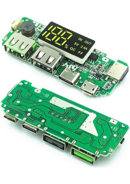 18650 Lityum Pil Dijital Ekran Şarj Modülü 5V 2A 1A Tek Şarj Portu Çok Fonksiyonlu Taşınabilir Boost Modülü (Yurt Dışından) indirimleri