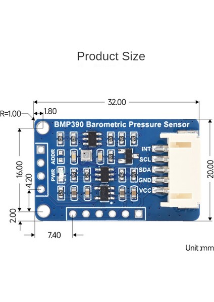 BMP390 Yüksek Hassasiyetli Atmosfer Basıncı Sensörü Modülü Atmosfer Basıncı / Yükseklik / Sıcaklık Ölçümü (Yurt Dışından) fırsatları