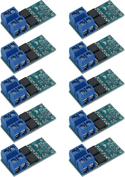 10 Adet Dc 5V-36V 15A(MAX 30A) 400W Çift Yüksek Güçlü Mosfet Tetik Anahtarı Sürücü Modülü 0-20KHZ Pwm Ayarı Elektronik (Yurt Dışından)