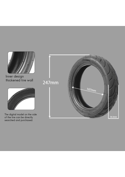 10X2.125 Dış Lastikler Ninebot F20 F25 F30 F40 Elektrikli Scooter 10 Inç Ön Arka Lastik Tekerlek Kauçuk Aksesuarları (Yurt Dışından)