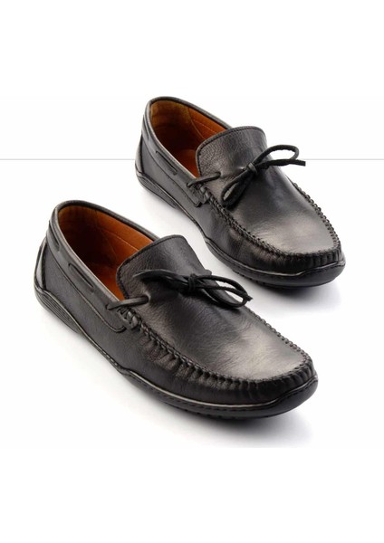 Siyah Napa Deri Erkek Loafer Ayakkabı E01396070243