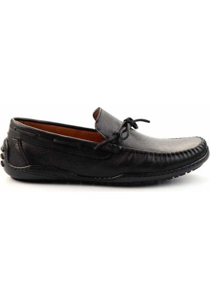 Siyah Napa Deri Erkek Loafer Ayakkabı E01396070243