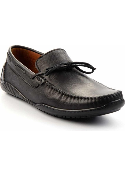 Siyah Napa Deri Erkek Loafer Ayakkabı E01396070243