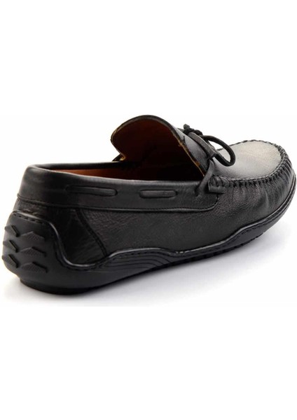 Siyah Napa Deri Erkek Loafer Ayakkabı E01396070243