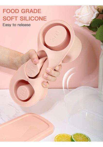 30 Oz-40 Oz Tumbler Için Buz Küpü Tepsisi, 3 Adet Silikon Içi Boş Silindir Kapaklı ve Dondurucu Için Kutulu Buz Kalıbı (Yurt Dışından) fırsatları