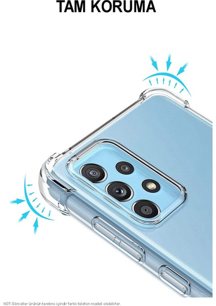 Samsung Galaxy A15 Kapak Şeffaf Airbag Antishock Köşe Korumalı Silikon Kılıf