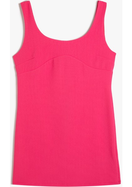 Mini Kalın Askılı Kalem Elbise Slim Fit