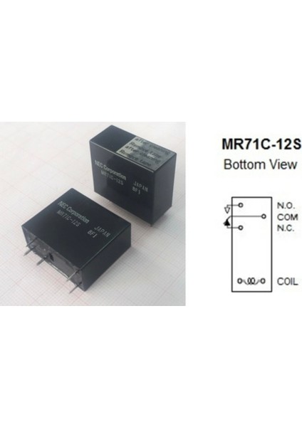 MR71C-12S 5pin'li Röle Tek Enversör Kontak 12VDC 10A