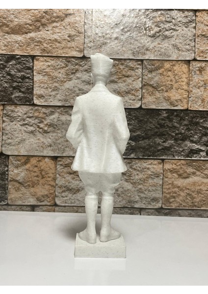 3D Online Atatürk Büstü Beyaz 18 cm