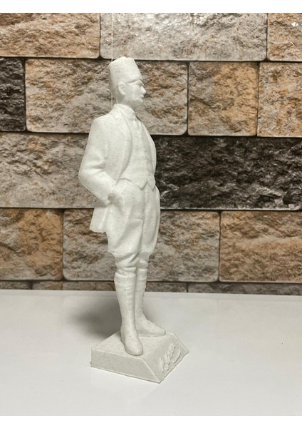 3D Online Atatürk Büstü Beyaz 18 cm