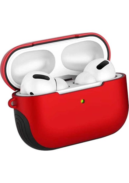 Pro Uyumlu Kılıf Sert Pc Ergonomik Tasarım Şık Çift Renkli Shockproof Silikon Kırmızı