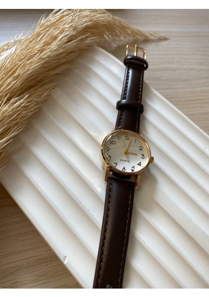 Bs Stıll Minimal Vintage Kadın Kol Saati Retro Quartz Deri Kordon 1 Adet